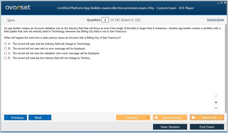 Certified Platform App Builder Premium VCE Screenshot #1